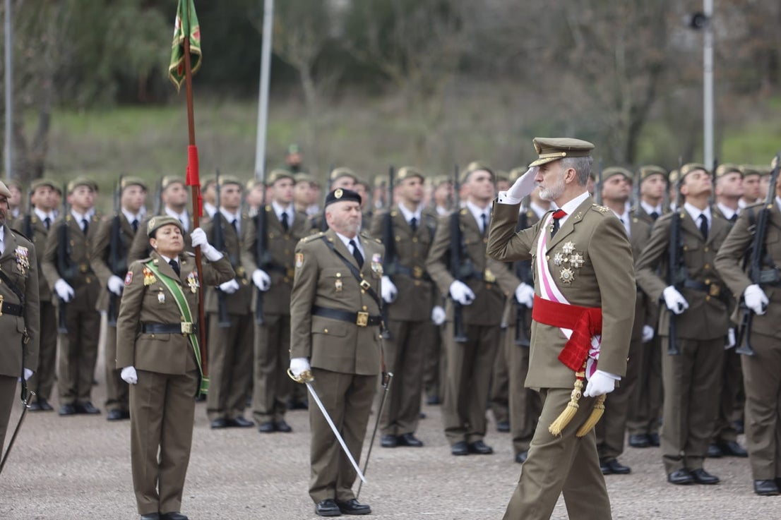 Fotos | El Rey preside la jura de bandera de 1.378 aspirantes a soldados en Cáceres