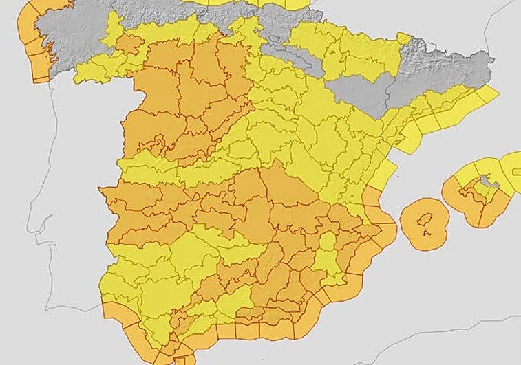 Borrasca Joseph: alerta naranja y amarilla para este miércoles en Extremadura