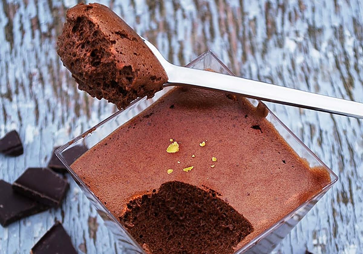 Mousse de chocolate sin lactosa