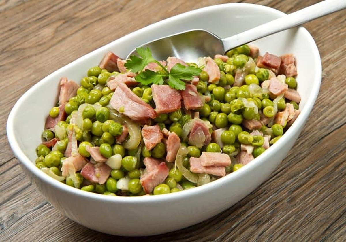 Guisantes con jamón