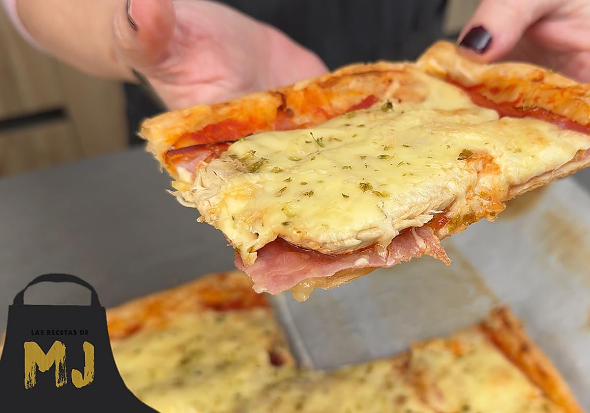 Hojaldre de pollo, jamón y queso