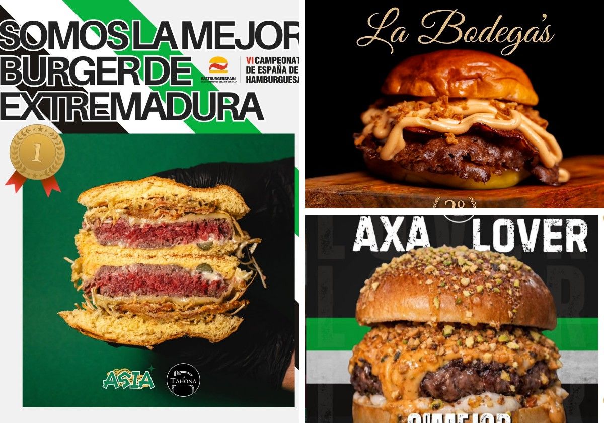 Las tres mejores hamburguesas de Extremadura están en estos restaurantes