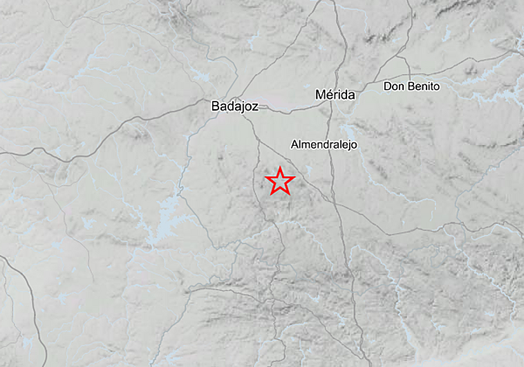 El Instituto Geográfico Nacional registra un nuevo temblor en Extremadura