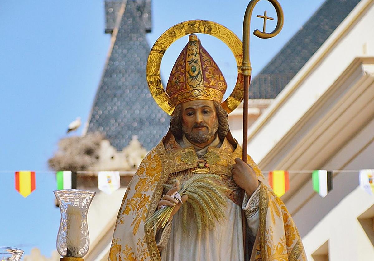 La imagen de San Gregorio Ostiense en Don Benito.