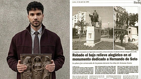 Un pacense localiza en el Rastro de Madrid un bajorrelieve robado en Badajoz hace 27 años