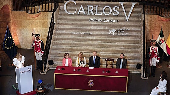 La entrega del Premio Carlos V en Yuste, en imágenes