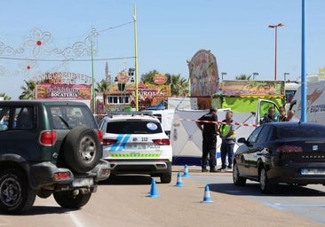 Despliegue policial en el recinto ferial tras los hechos ocurridos en 2025.