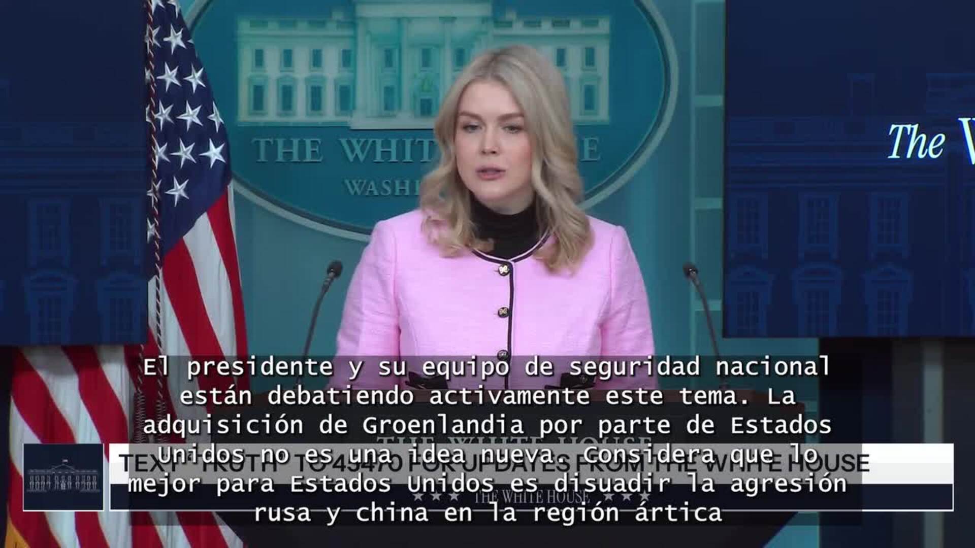 La Casa Blanca asegura que está discutiendo "activamente" una potencial compra de Groenlandia