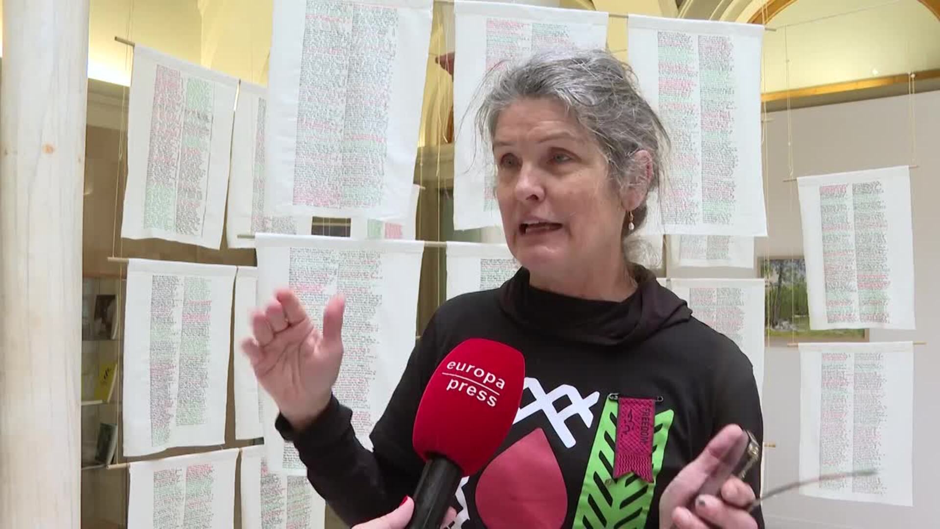 Exposición de bordado palestino reivindica la memoria "de las más de 50.000 víctimas de Gaza