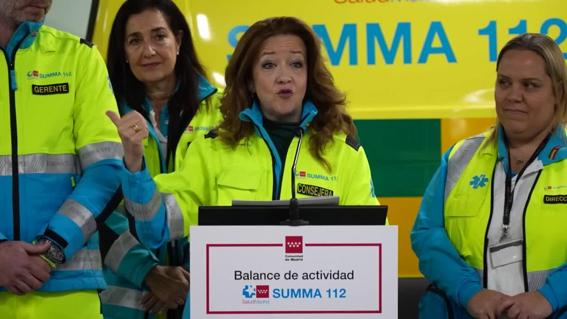 Fátima Matute destaca la "eficiencia y coordinación" del SUMMA 112: "Cada segundo salva vidas"