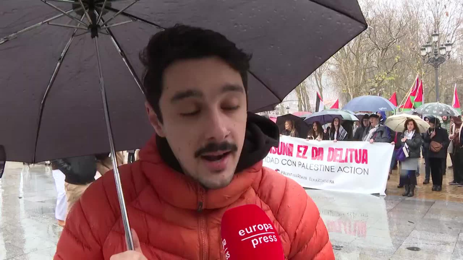 Manifestantes denuncian la "oleada represiva" contra el movimiento de solidaridad con Palestina