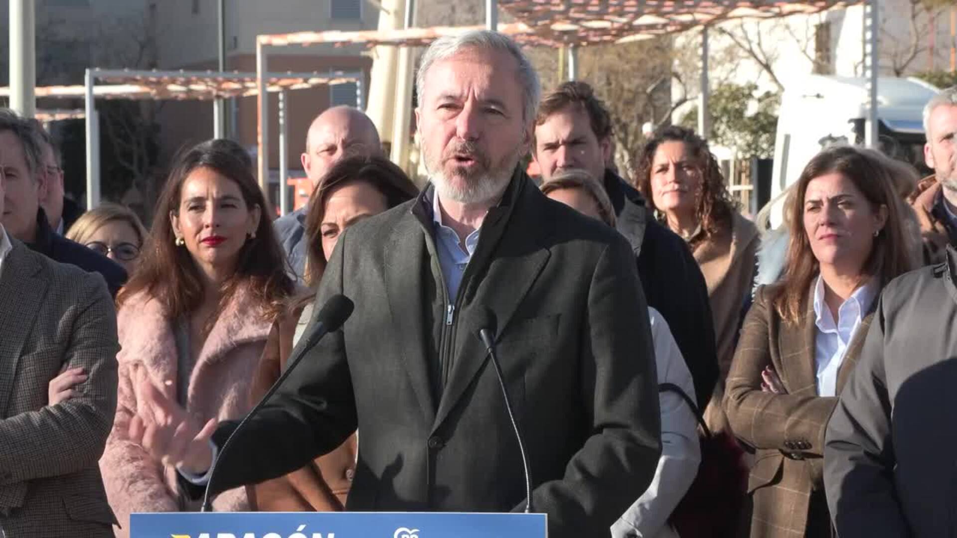 Azcón considera "bochornosa" la gestión del ministro Óscar Puente del accidente de Adamuz