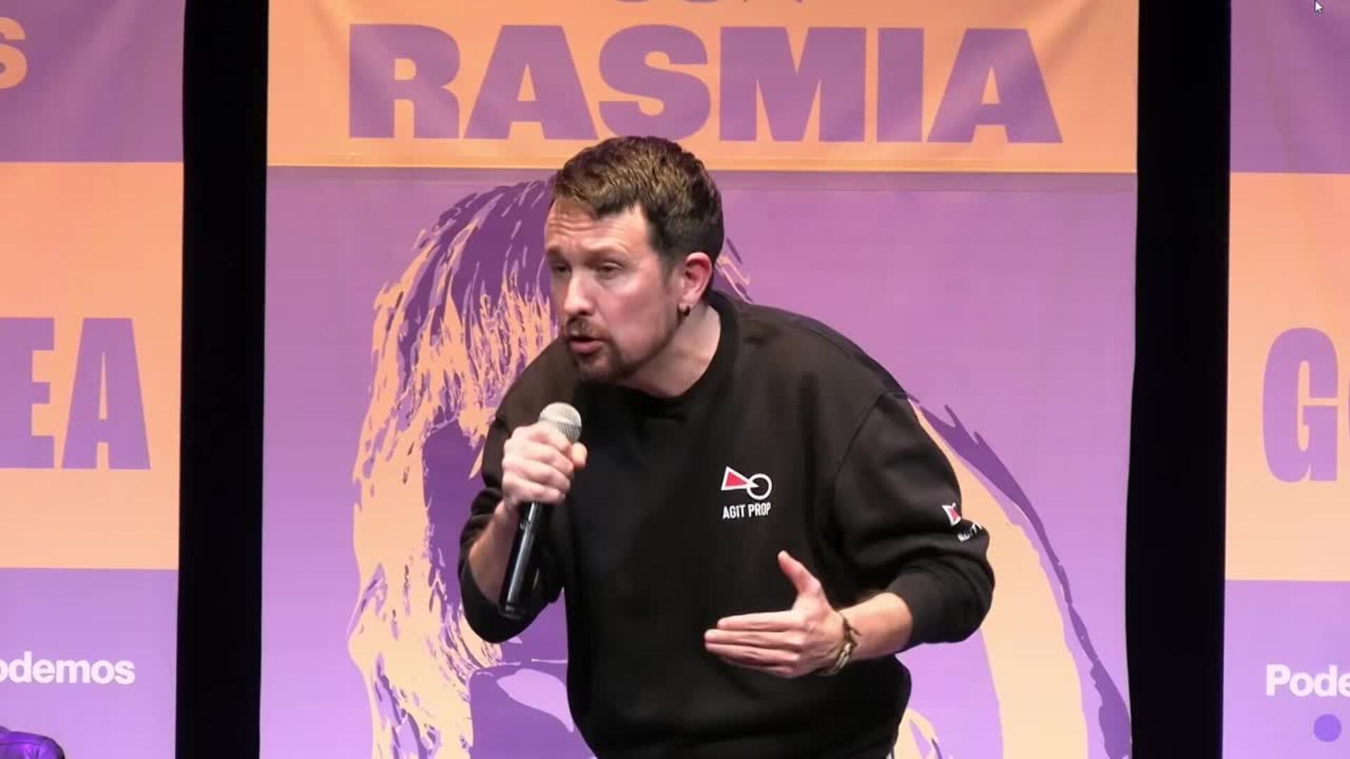 Pablo Iglesias: "Cuando la derecha se fascistiza, lo más prudente no es echarse hacia atrás"