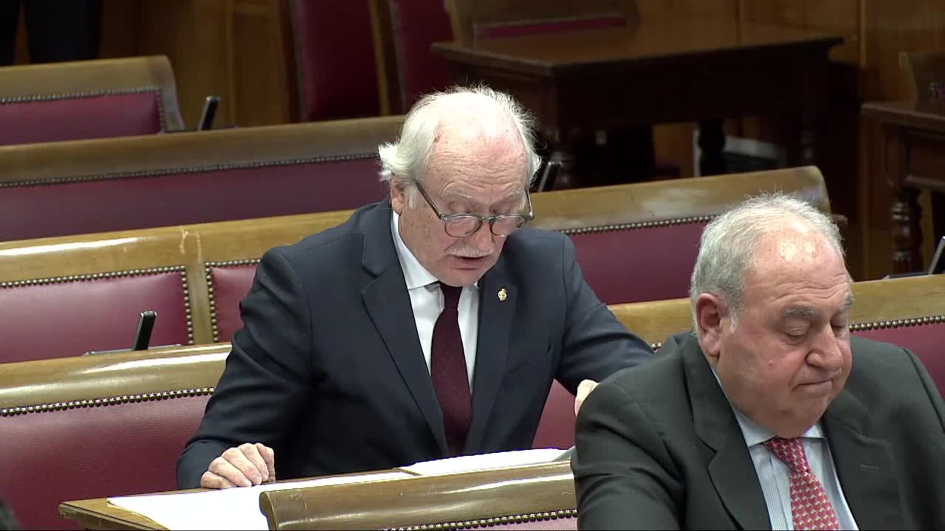 El presidente del CHJ niega en el Senado "vacío informativo" con el Pollo en la dana