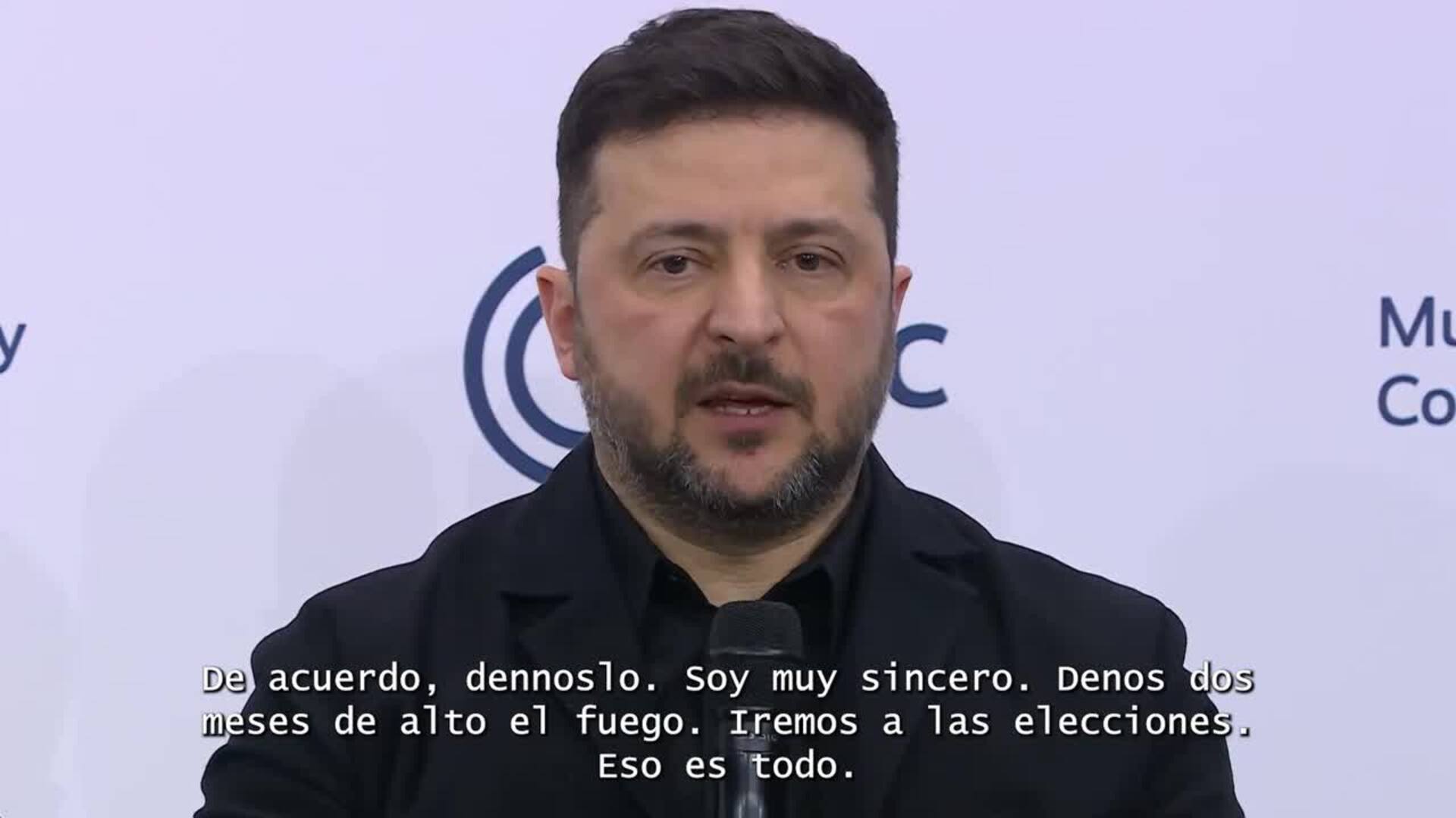 Zelenski pide dos meses de alto el fuego para celebrar elecciones en Ucrania