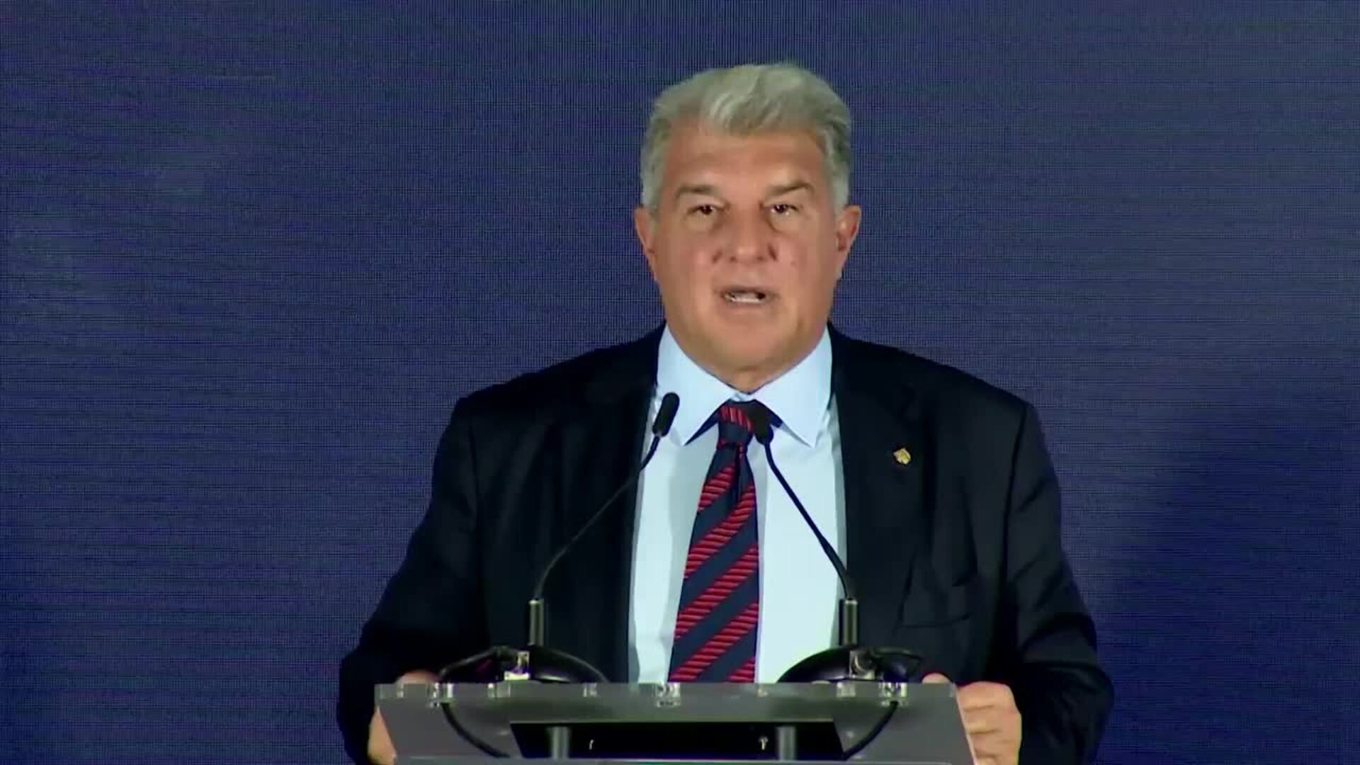 Joan Laporta: "El enemigo es grande y potente, pero no nos da miedo"