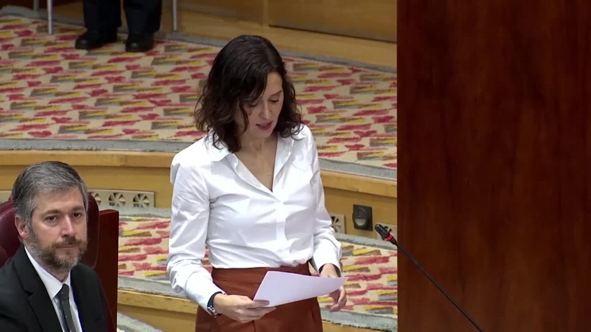 Ayuso critica que PSOE compare caso de Móstoles, que "no era acoso sexual", con el DAO