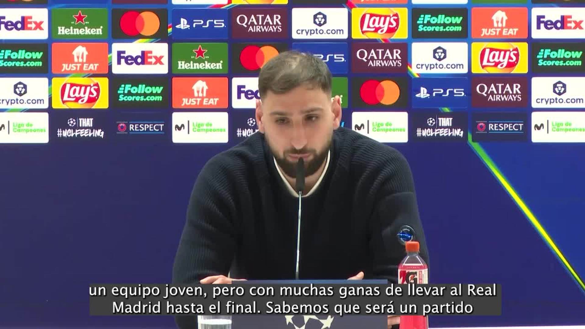 Donnarumma: "Tenemos que saber controlar las emociones, jugar en este estadio no es fácil"