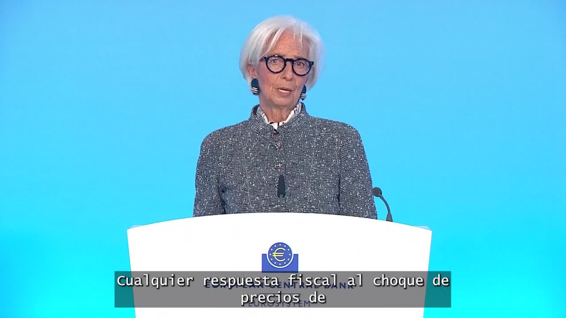 Lagarde pide que cualquier respuesta fiscal a la crisis de los precios de energía sea temporal