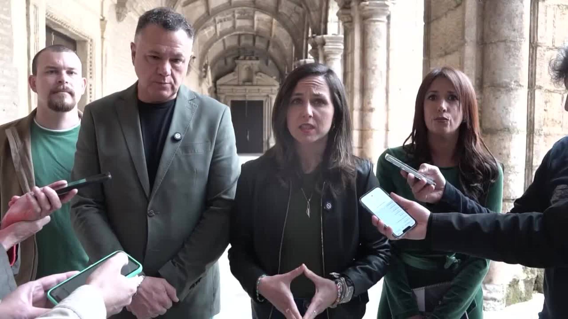 Belarra exige "sacar al Ejército norteamericano" y un "verdadero escudo social"