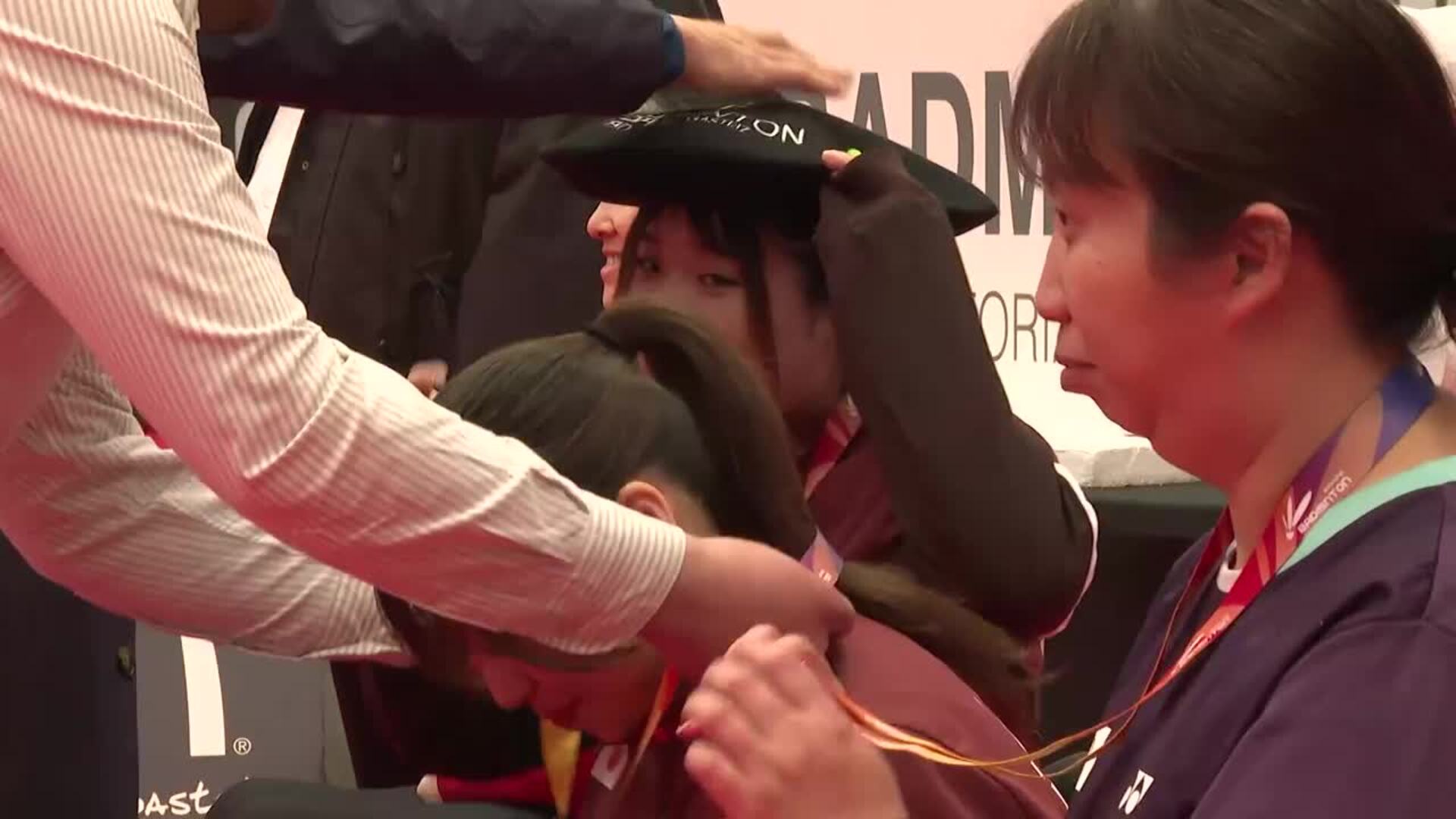 Entrega de premios en la última jornada del Campeonato de Parabádminton Vitoria-Gazteiz