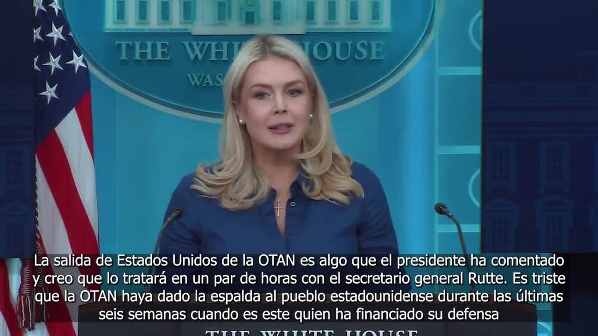 Casa Blanca afirma que Trump y Rutte discutirán la posible salida de Estados Unidos de la OTAN