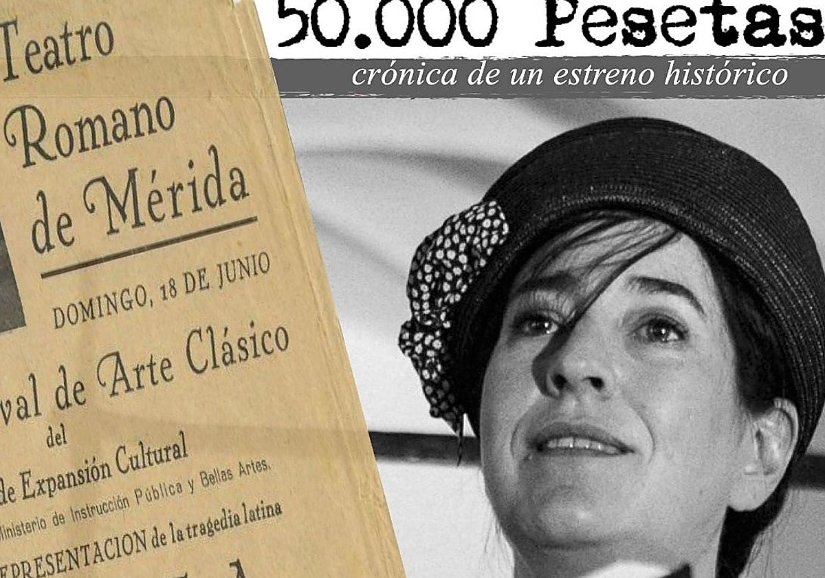 La obra '50.000 pesetas', que recrea el estreno de la 'Medea' de Margarita Xirgu, se representa en la terraza del centro Alcazaba