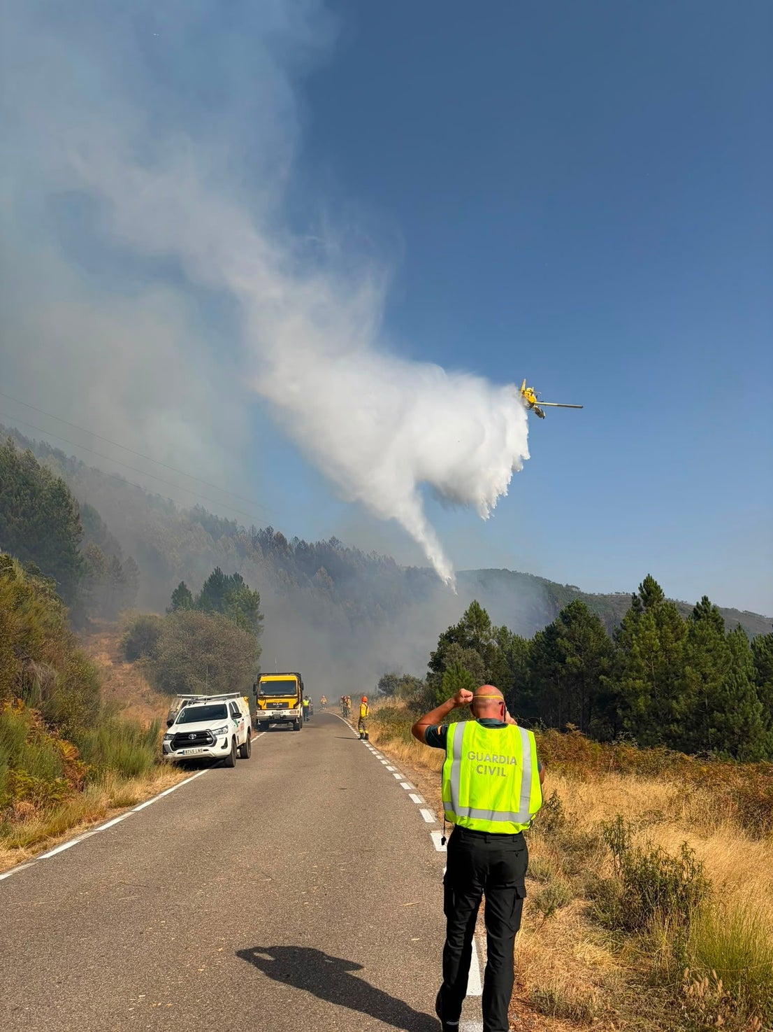Dispositivo de emergencias en el incendio