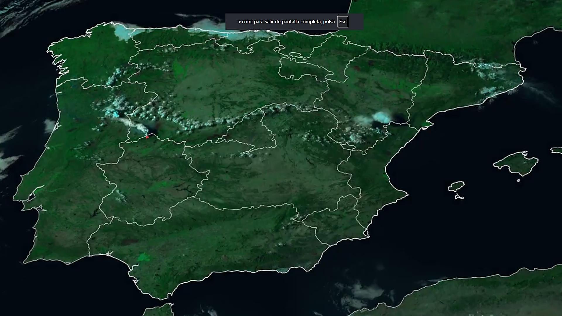 Así se ve desde el espacio el gran pirocúmulo generado en el incendio de Las Hurdes
