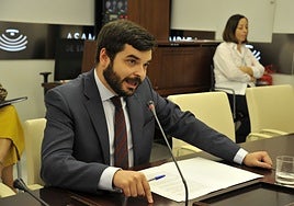 El director general de Servicios Sociales de la Junta, Eliseo Fernández, en su comparecencia en la Comisión de Desregulación.