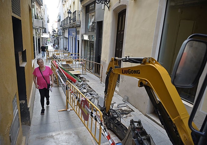Meléndez Valdés Street, parallel to Muñoz Torrero, also in the Old Town, this Thursday.
