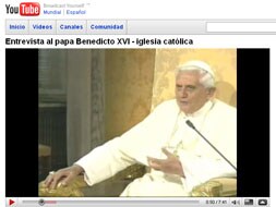 Uno de los vídeos que hay actualmente sobre el Papa en Youtube./ RC