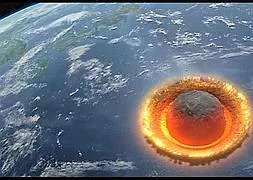Simulación del impacto de un asteroide contra la superficie de la Tierra. / Foto y Vídeo: Discovery