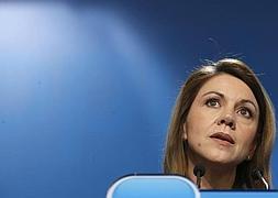 Cospedal, durante la rueda de prensa. / Foto: Juan Carlos Hidalgo (Efe) | Vídeo: Europa Press