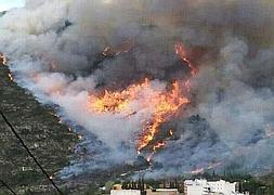 Incendio en la localidad valenciana de Barx. / Archivo