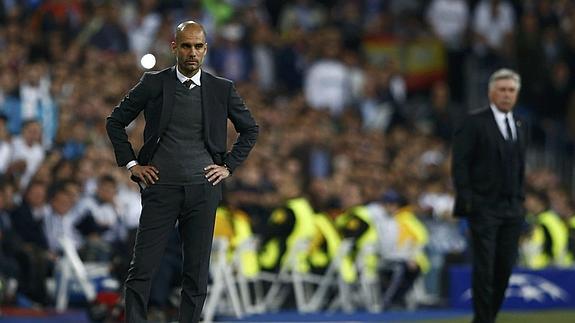 Guardiola, en el bernabéu