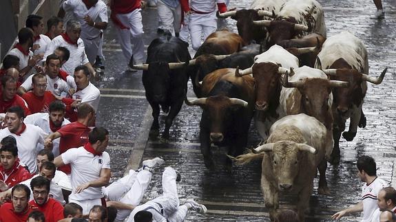 Una imagen del encierro. 