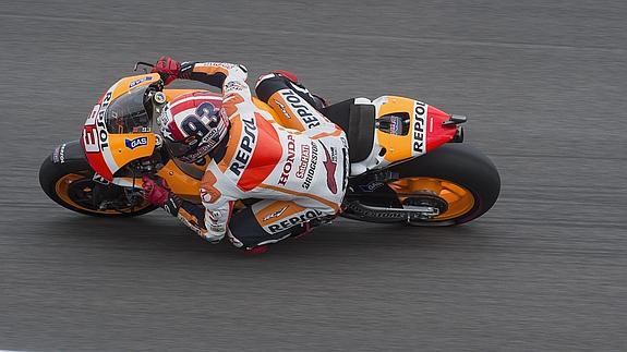 Marc Márquez, durante la carrera en Indianápolis