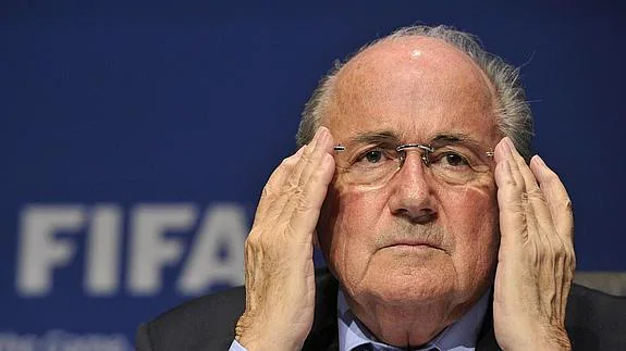 Joseph Blatter, durante un congreso de la FIFA. 