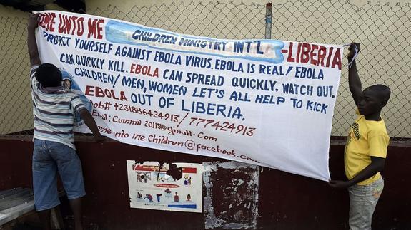 Campaña contra el ébola en Liberia.