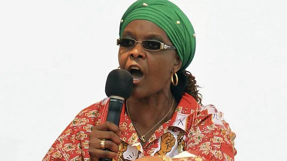 La mujer del presidente de Zimbabue, Grace Mugabe 