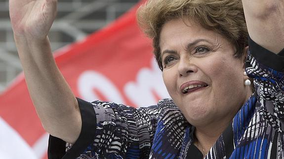 La candidata a reelección en la Presidencia de Brasil, Dilma Rousseff 