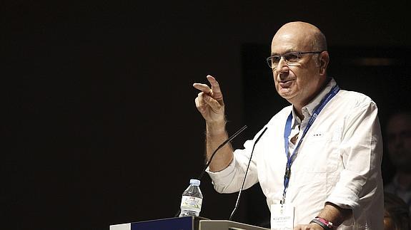 El líder de UDC, Josep Antoni Duran Lleida, durante su intervención. 