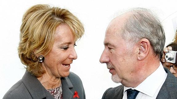 Esperanza Aguirre, junto a Rodrigo Rato.