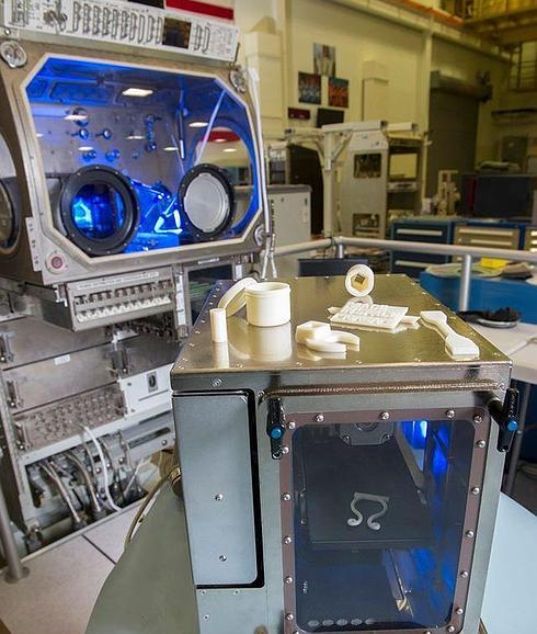 Prototipo de la impresora 3-D instalada en la ISS. 