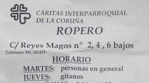 Cáritas lamenta la nota en la que diferenciaba entre «personas» y «gitanos»