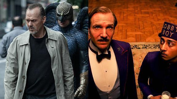 'Birdman' y 'El gran hotel Budapest'. 