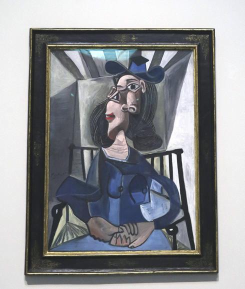 Vista de la obra de Picasso 'Mujer con sombrero sentada en un sillón'. 
