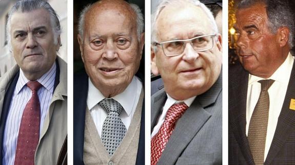 Luis Bárcenas, Álvaro Lapuerta, Ángel Sanchís y Rosendo Naseiro.
