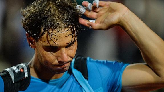 Nadal, durante un partido en Roma. 